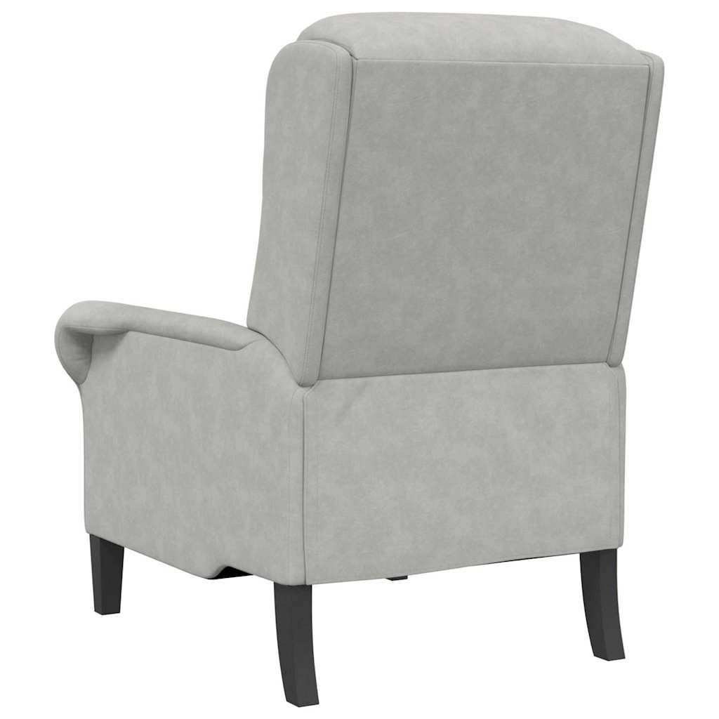 Armchair Light grey 76 x 94 x 102 cm Microfiber