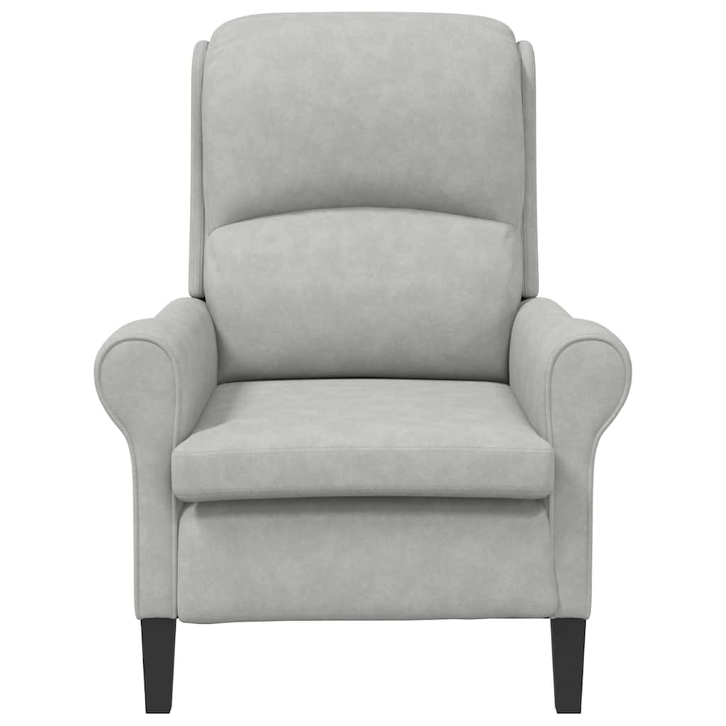 Armchair Light grey 76 x 94 x 102 cm Microfiber