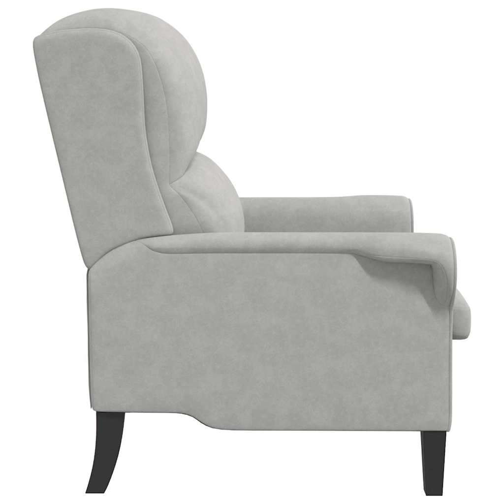 Armchair Light grey 76 x 94 x 102 cm Microfiber