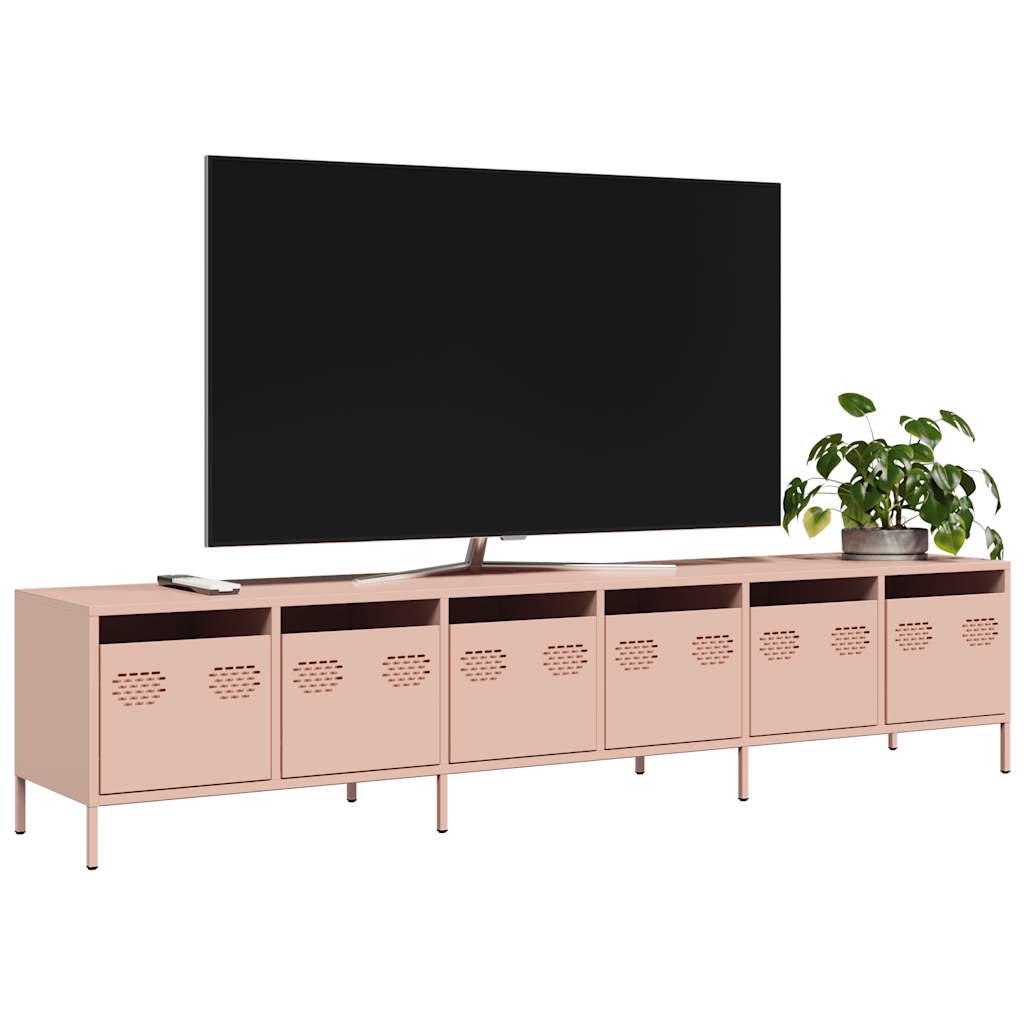 TV skapītis, rozā, 202x39x43,5 cm, tērauds