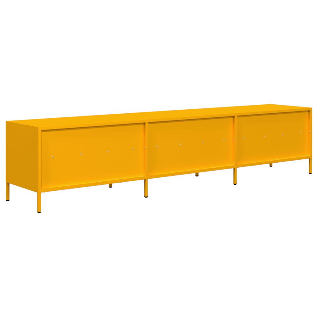 TV bench, mustard, 202x39x43.5cm, steel