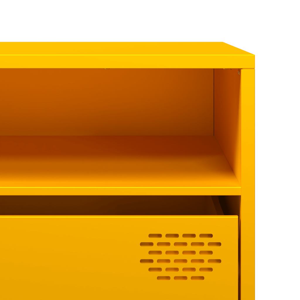 TV bench, mustard, 202x39x43.5cm, steel