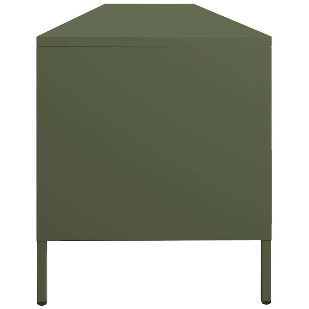 TV bench, olive, 202x39x43.5cm, steel