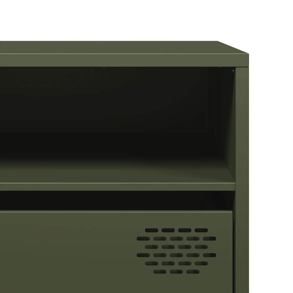 TV bench, olive, 202x39x43.5cm, steel