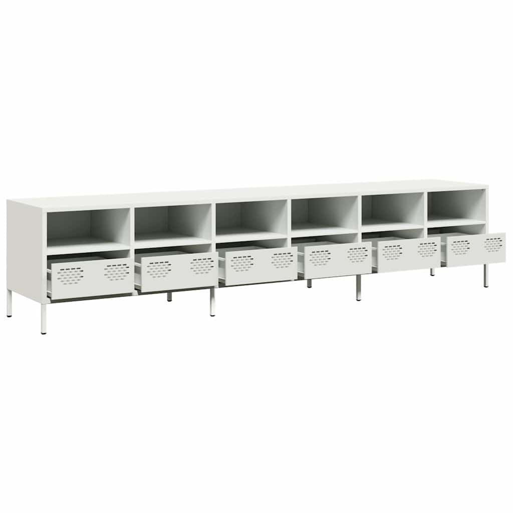 TV cabinet, white, 202x39x43.5cm, steel