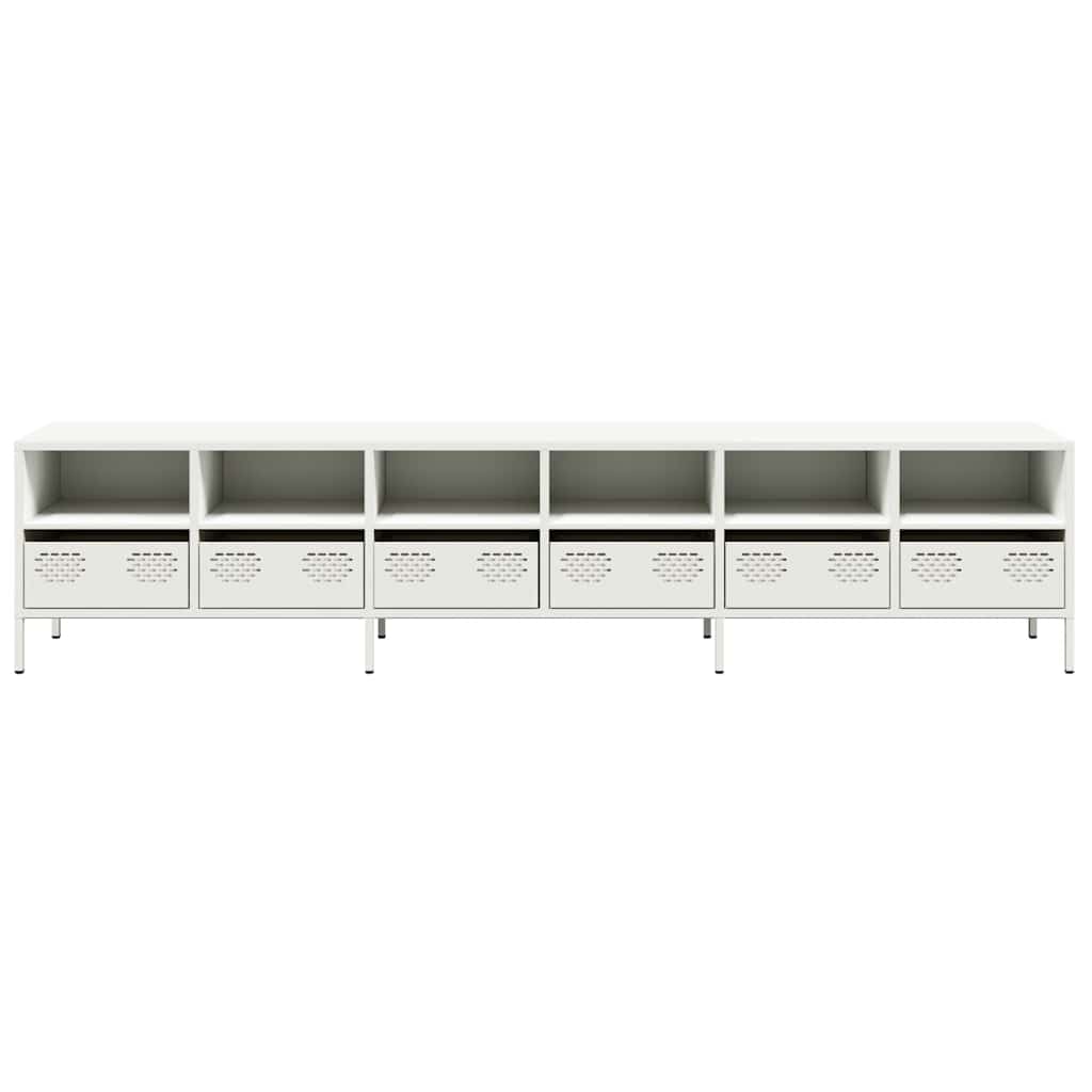 TV cabinet, white, 202x39x43.5cm, steel