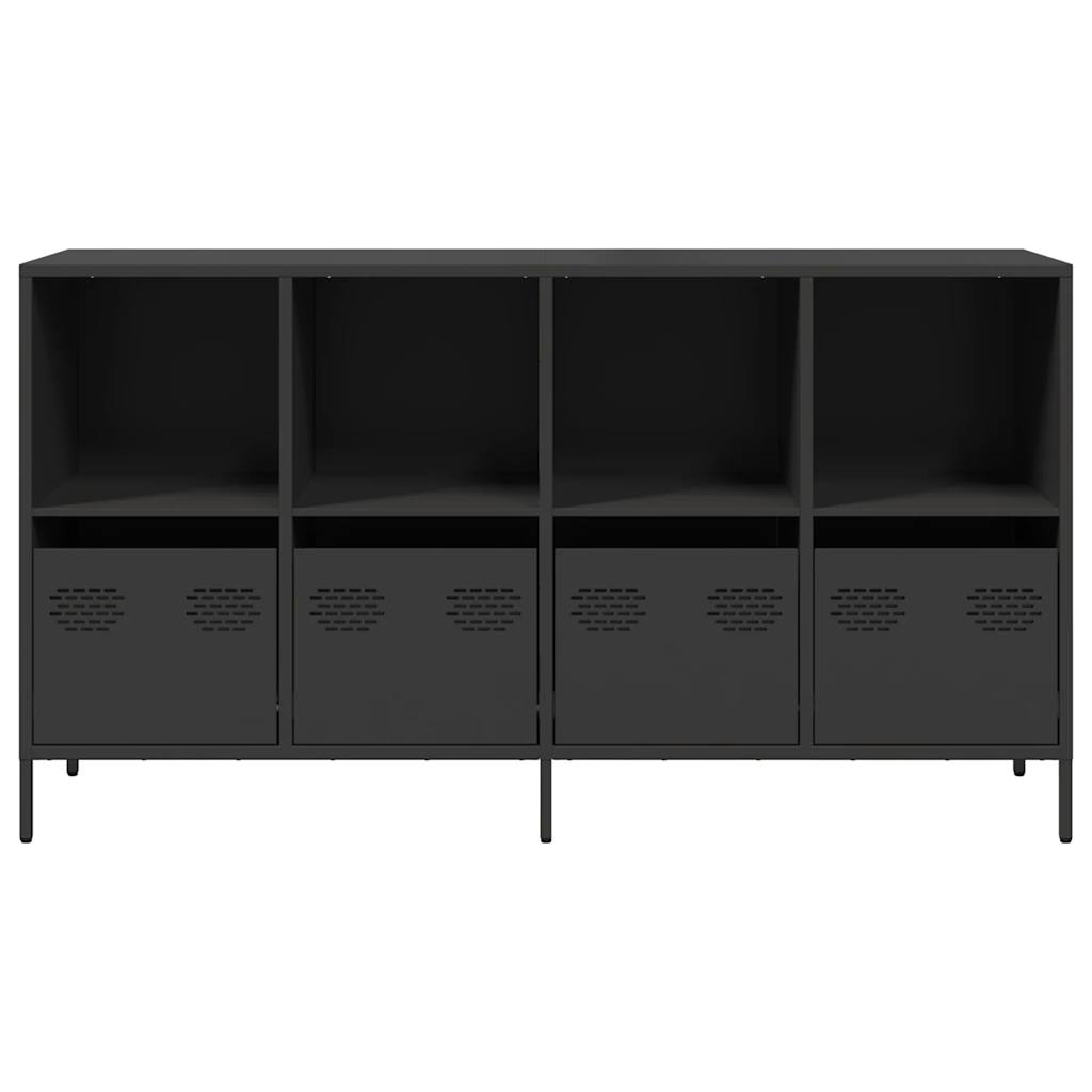 Sideboard, black, 135x39x73.5cm, steel