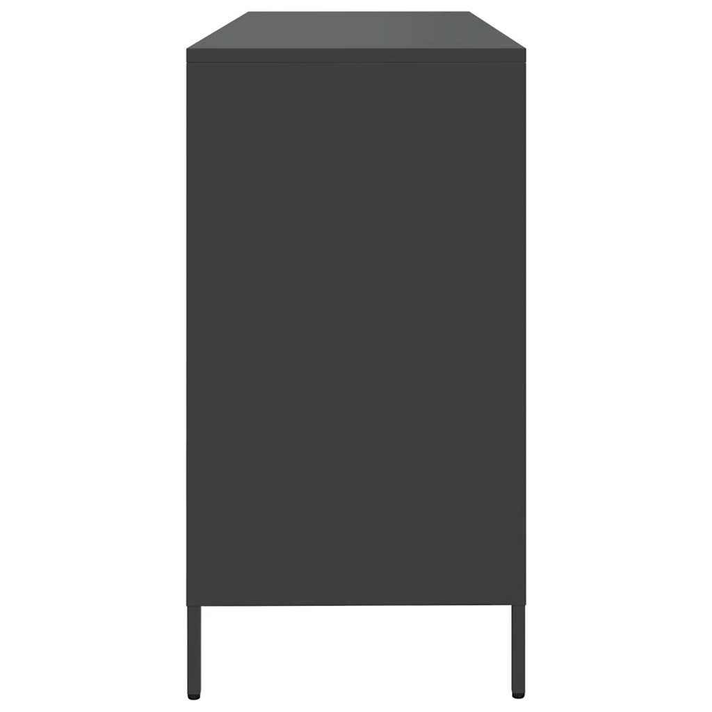 Sideboard, black, 135x39x73.5cm, steel