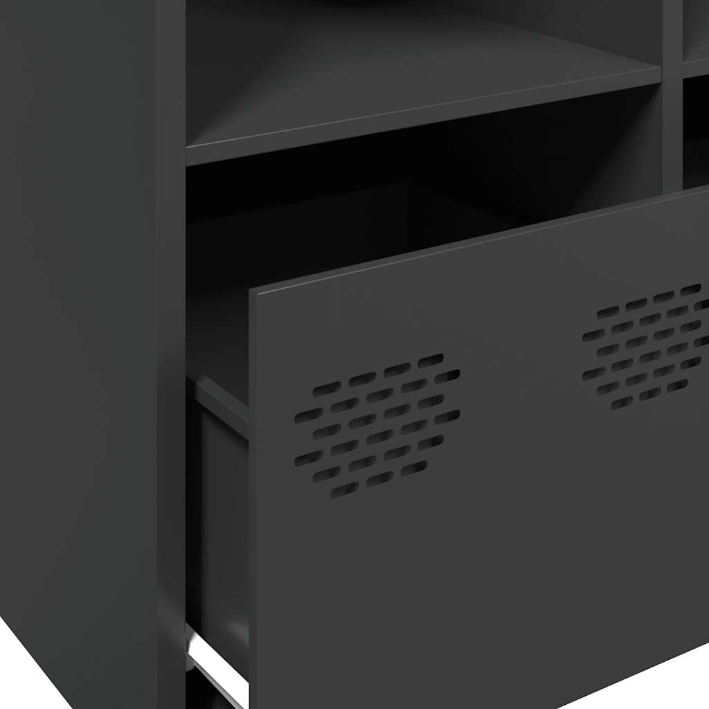 Sideboard, black, 135x39x73.5cm, steel
