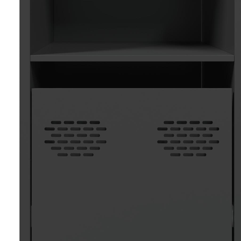 Sideboard, black, 135x39x73.5cm, steel