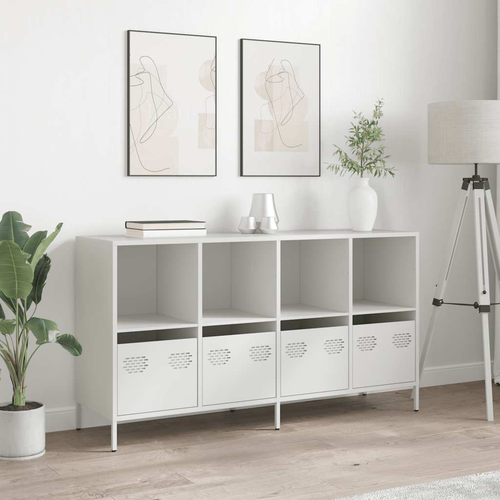 Sideboard, white, 135x39x73.5cm, steel