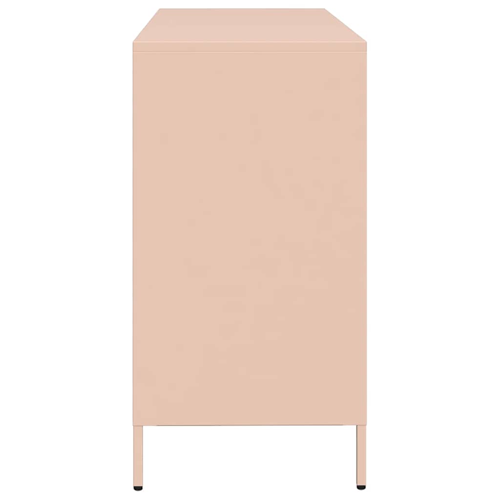Šoninė spintelė, rožinė, 135x39x73,5cm, plienas