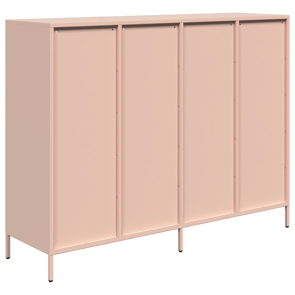 Šoninė spintelė, rožinė, 135x39x103,5cm, plienas