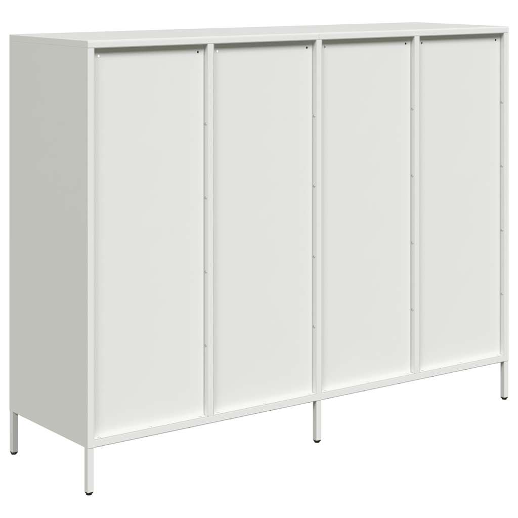Sānu skapītis, balts, 135x39x103,5cm, tērauds