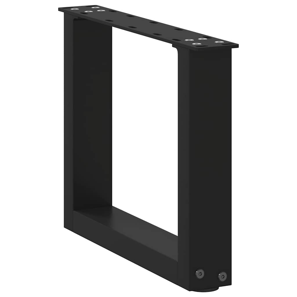 Kavos staliuko kojelės, 2 vnt., juodos, 30x(30-31) cm, plienas, U formos