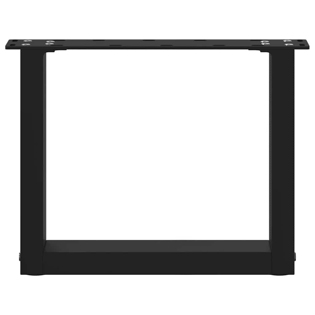 Kavos staliuko kojelės, 2 vnt., juodos, 30x(30-31) cm, plienas, U formos