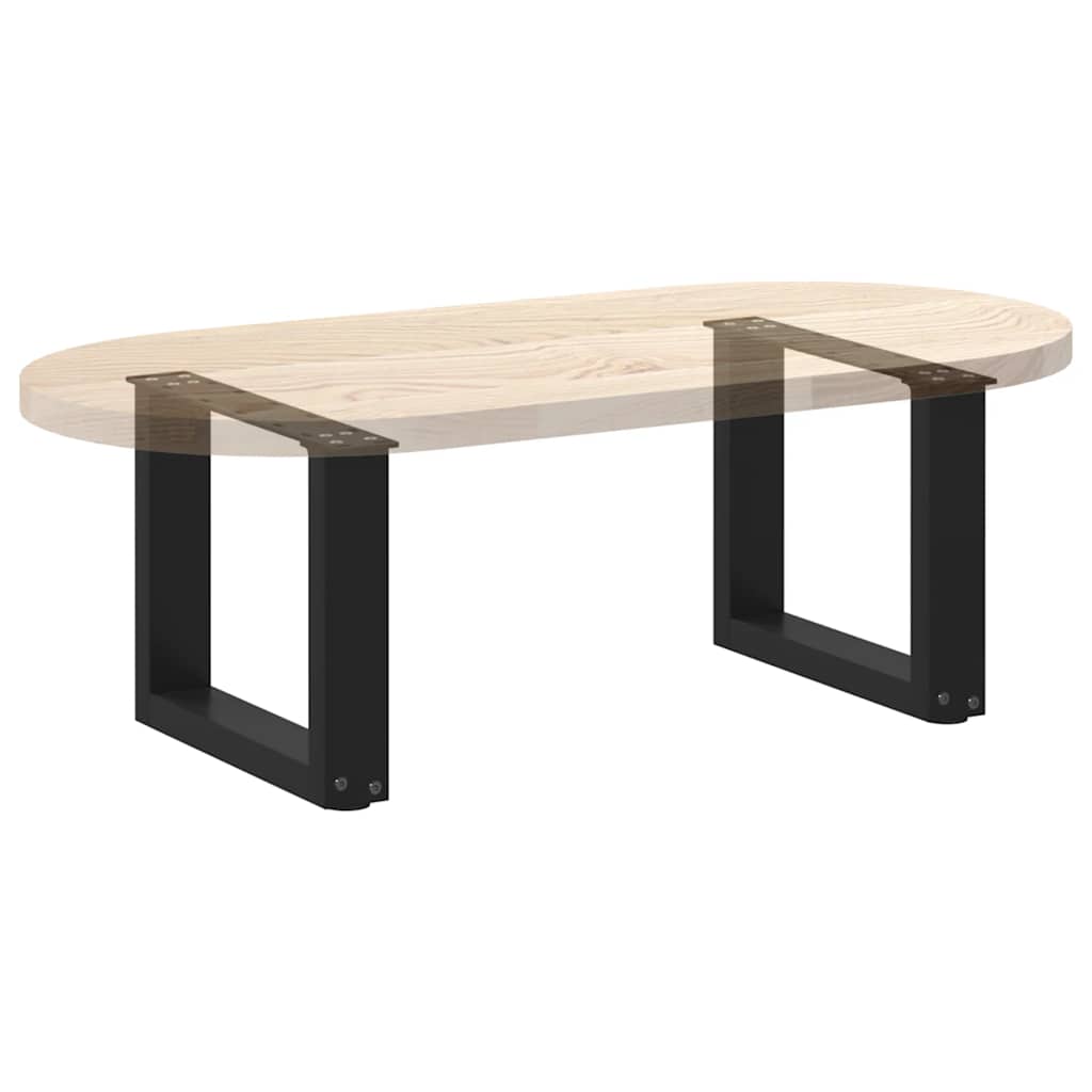 Kavos staliuko kojelės, 2 vnt., juodos, 30x(30-31) cm, plienas, U formos
