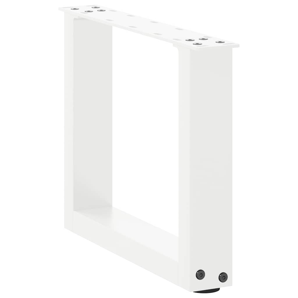 Kavos staliuko kojelės, 2 vnt., baltos, 30x(30-31) cm, plienas, U formos