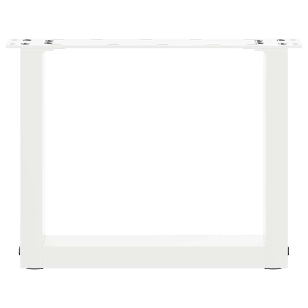 Kavos staliuko kojelės, 2 vnt., baltos, 30x(30-31) cm, plienas, U formos