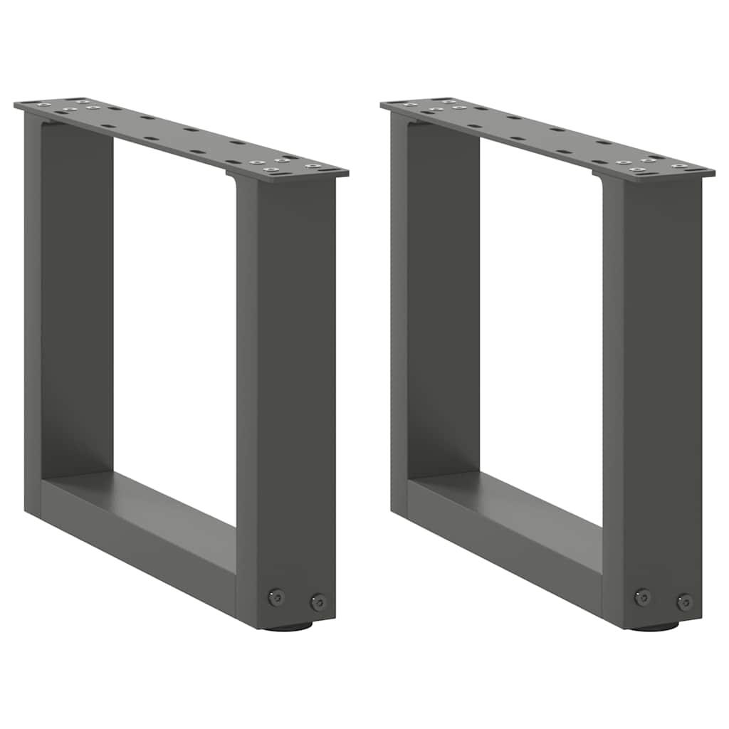 Kavos staliuko kojelės, 2 vnt., antracito spalvos, 30x(30-31) cm, plienas