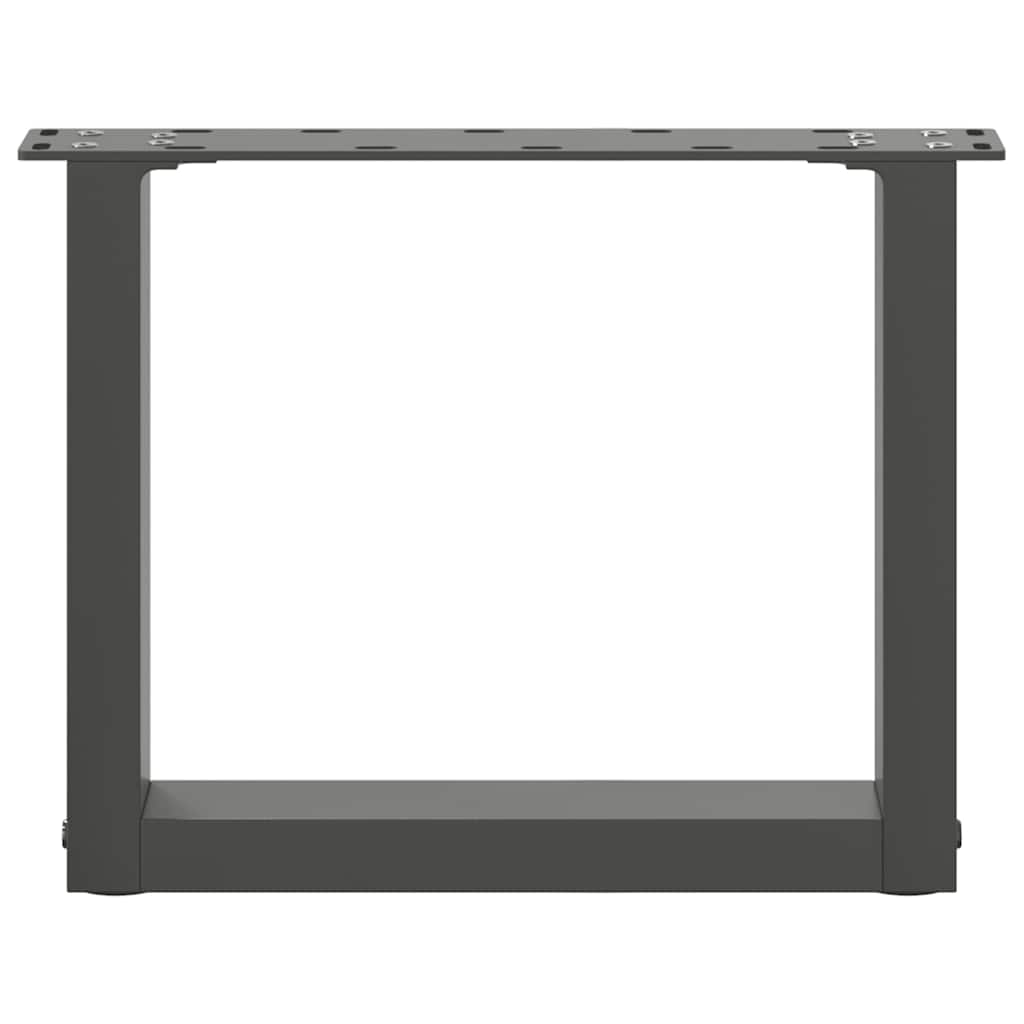 Kavos staliuko kojelės, 2 vnt., antracito spalvos, 30x(30-31) cm, plienas