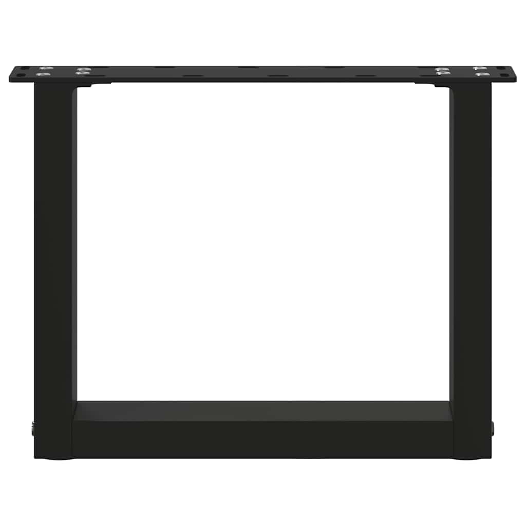 Kavos staliuko kojelės, 2 vnt., juodos, 40x(30-31) cm, plienas, U formos
