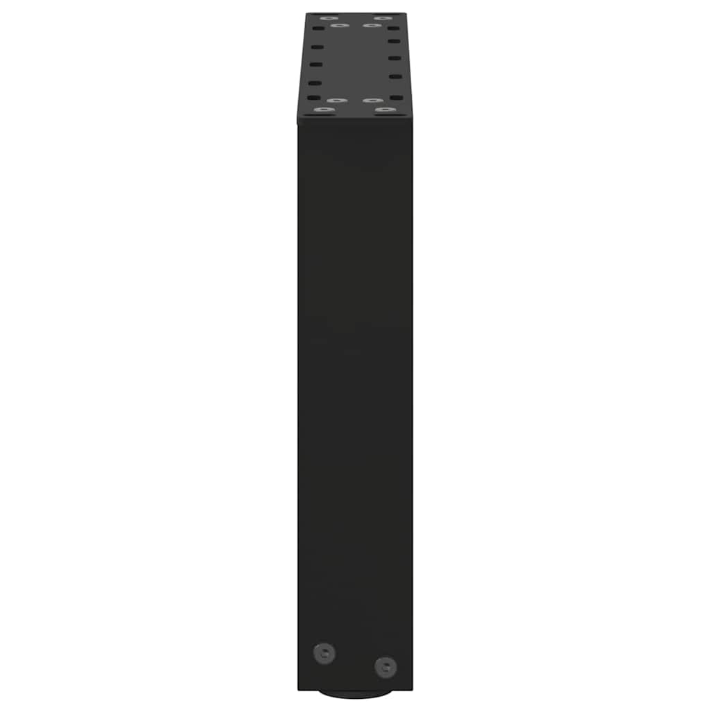 Kavos staliuko kojelės, 2 vnt., juodos, 40x(30-31) cm, plienas, U formos