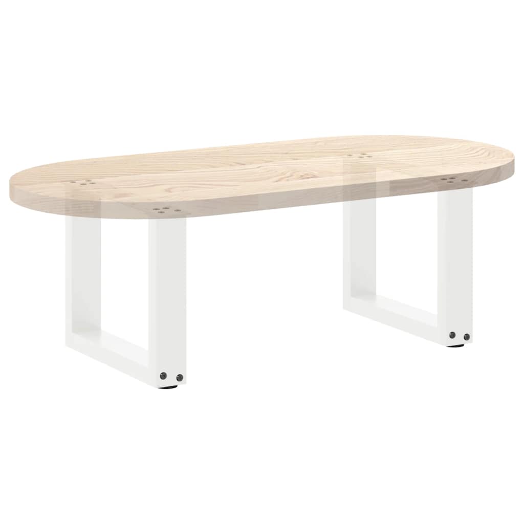 Kavos staliuko kojelės, 2 vnt., baltos, 40x(30-31) cm, plienas, U formos