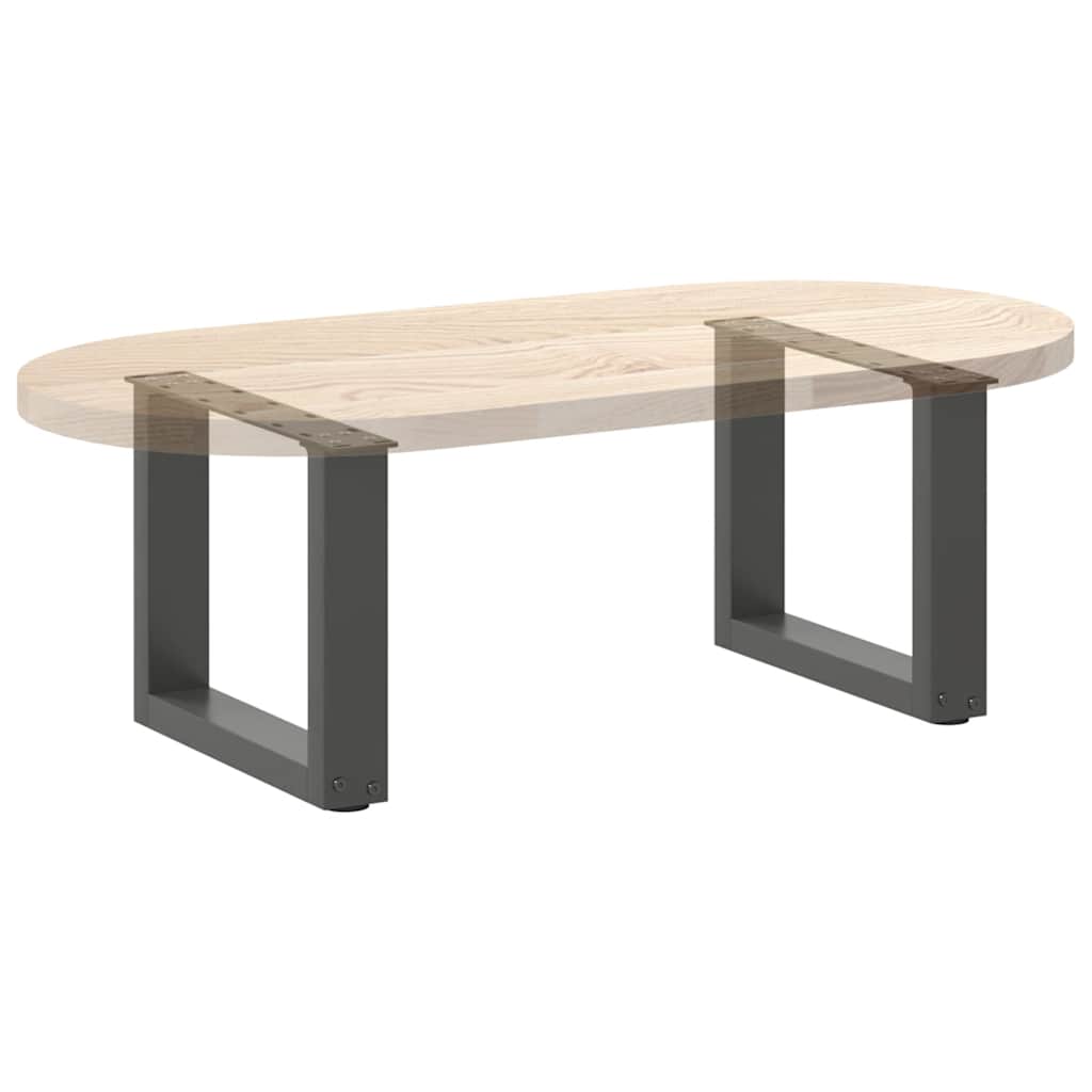 Kafijas galdiņa kājas, 2 gab., antracīta krāsā, 40x(30-31) cm, tērauds, U veida