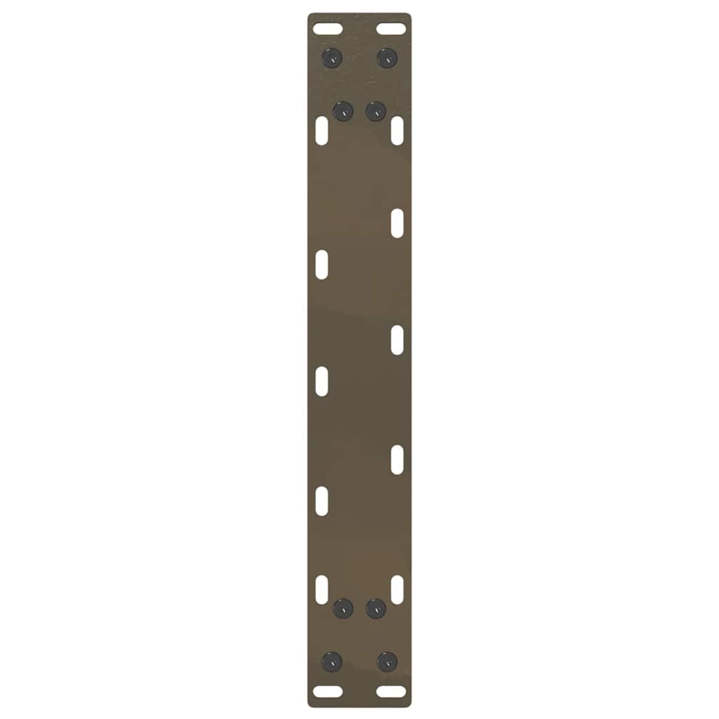 Kavos staliuko kojelės, U formos, 2 vnt., natūralus plienas, 40x(30-31) cm, plienas