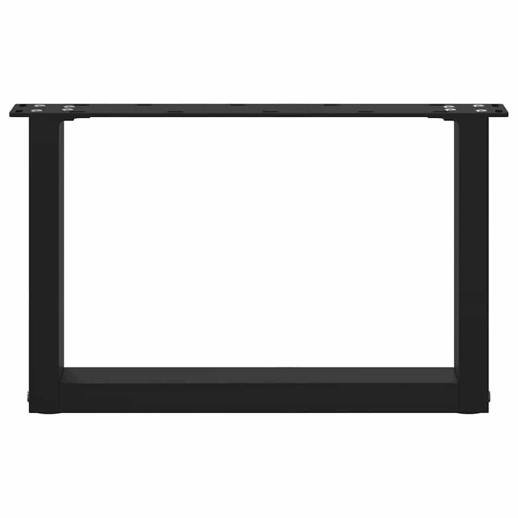 Kavos staliuko kojelės, 2 vnt., juodos, 50x(30-31) cm, plienas, U formos