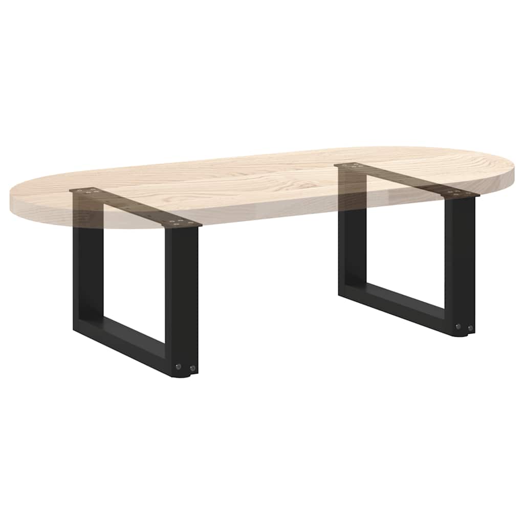 Kavos staliuko kojelės, 2 vnt., juodos, 50x(30-31) cm, plienas, U formos