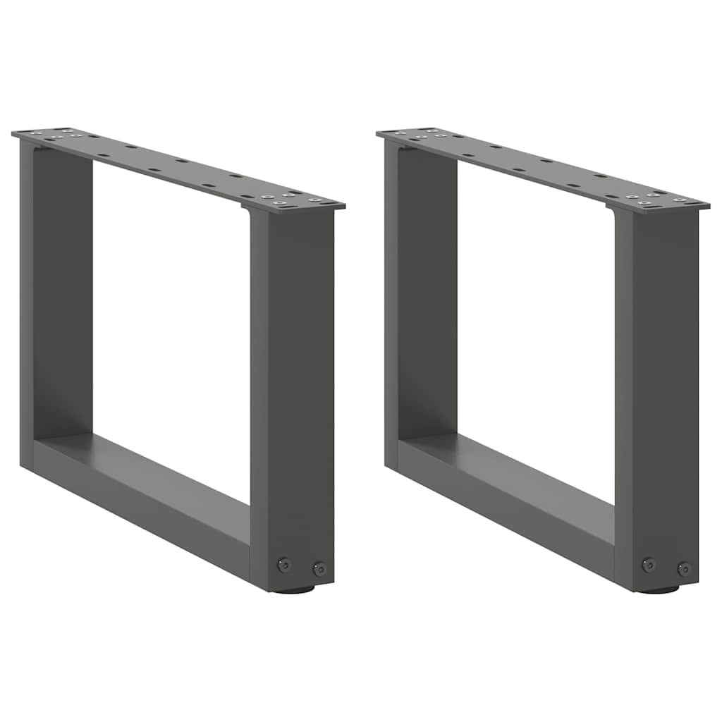 Kavos staliuko kojelės, 2 vnt., antracito spalvos, 50x(30-31) cm, plienas