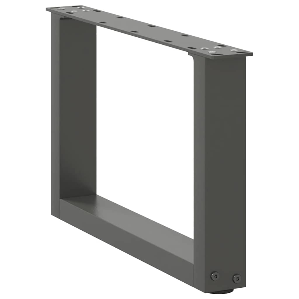 Kavos staliuko kojelės, 2 vnt., antracito spalvos, 50x(30-31) cm, plienas