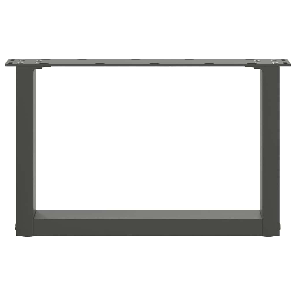 Kavos staliuko kojelės, 2 vnt., antracito spalvos, 50x(30-31) cm, plienas