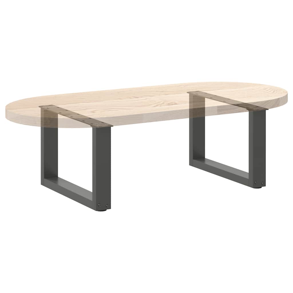 Kavos staliuko kojelės, 2 vnt., antracito spalvos, 50x(30-31) cm, plienas