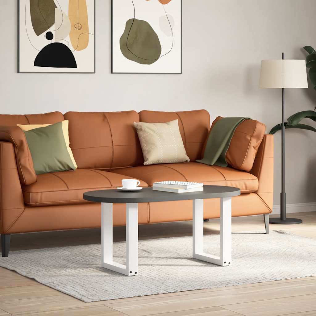 Kavos staliuko kojelės, 2 vnt., baltos, 38x(42-43) cm, plienas, U formos