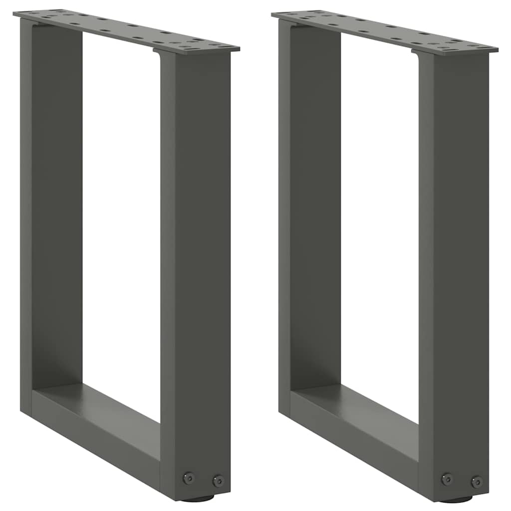 Kavos staliuko kojelės, 2 vnt., antracito spalvos, 38x(42-43) cm, plienas