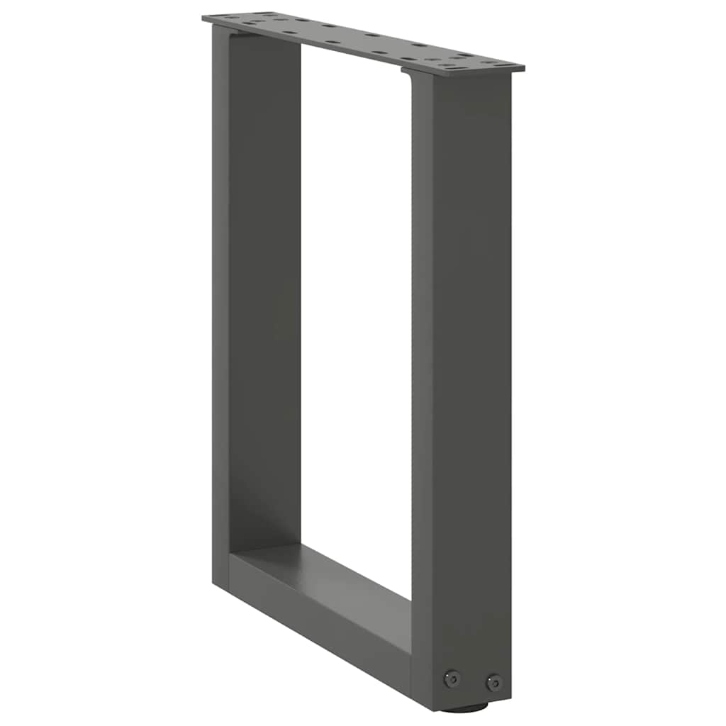 Kavos staliuko kojelės, 2 vnt., antracito spalvos, 38x(42-43) cm, plienas