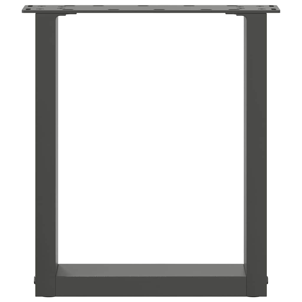 Kavos staliuko kojelės, 2 vnt., antracito spalvos, 38x(42-43) cm, plienas