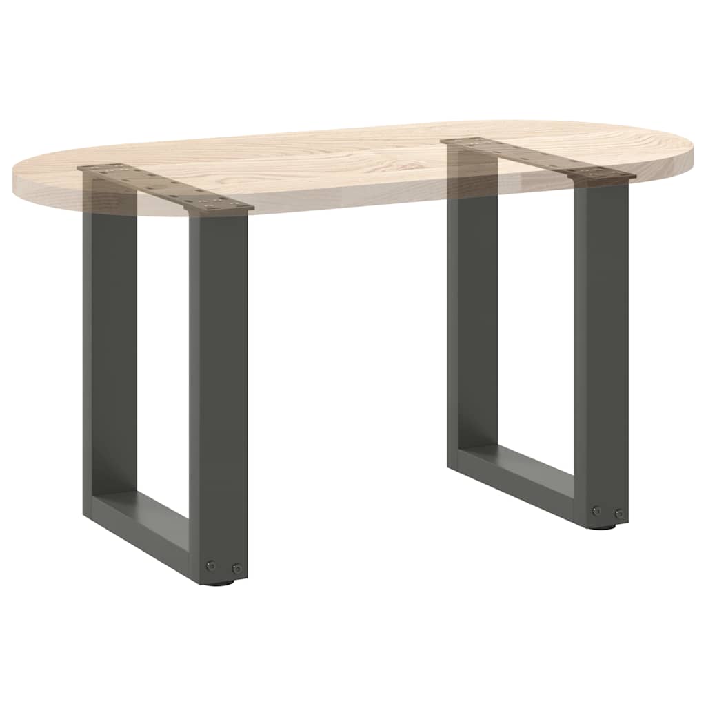 Kavos staliuko kojelės, 2 vnt., antracito spalvos, 38x(42-43) cm, plienas