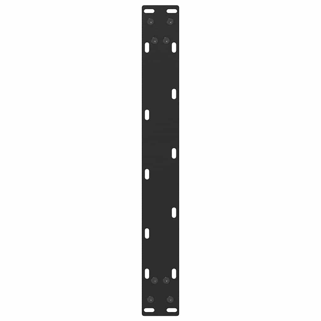 Kavos staliuko kojelės, 2 vnt., juodos, 50x(42-43) cm, plienas, U formos