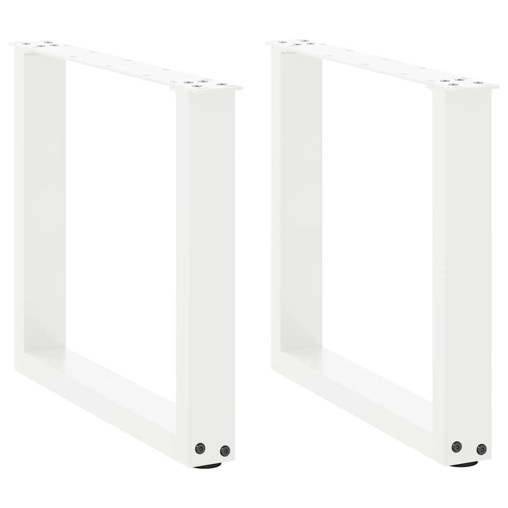 Coffee table legs, 2 pcs., white, 50x(42-43) cm, steel, U-shaped