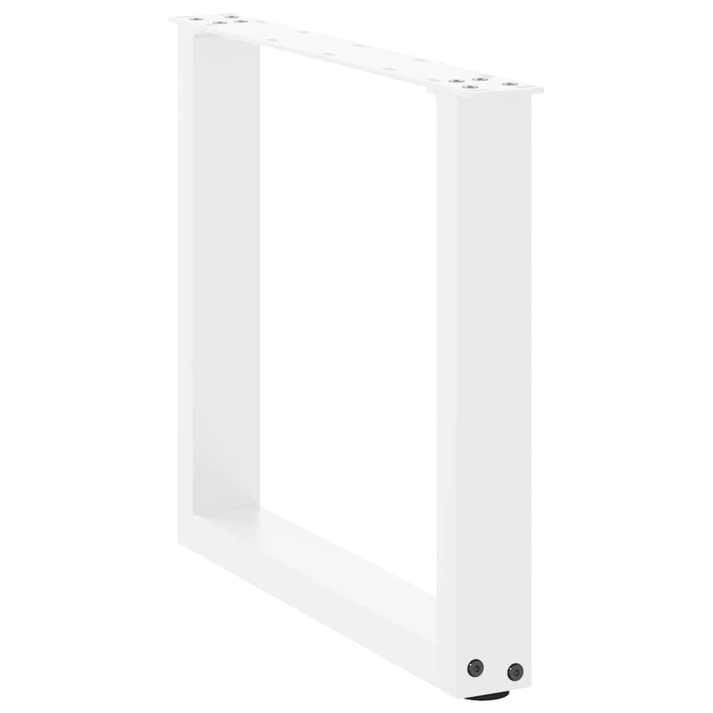 Coffee table legs, 2 pcs., white, 50x(42-43) cm, steel, U-shaped