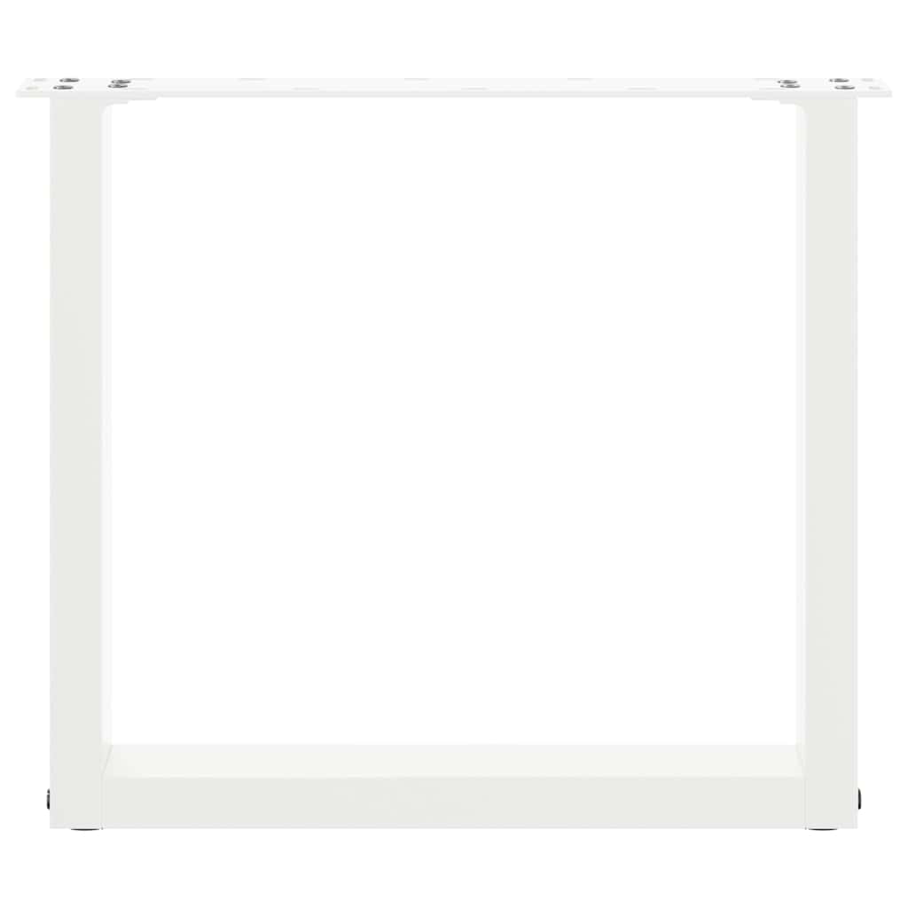Coffee table legs, 2 pcs., white, 50x(42-43) cm, steel, U-shaped