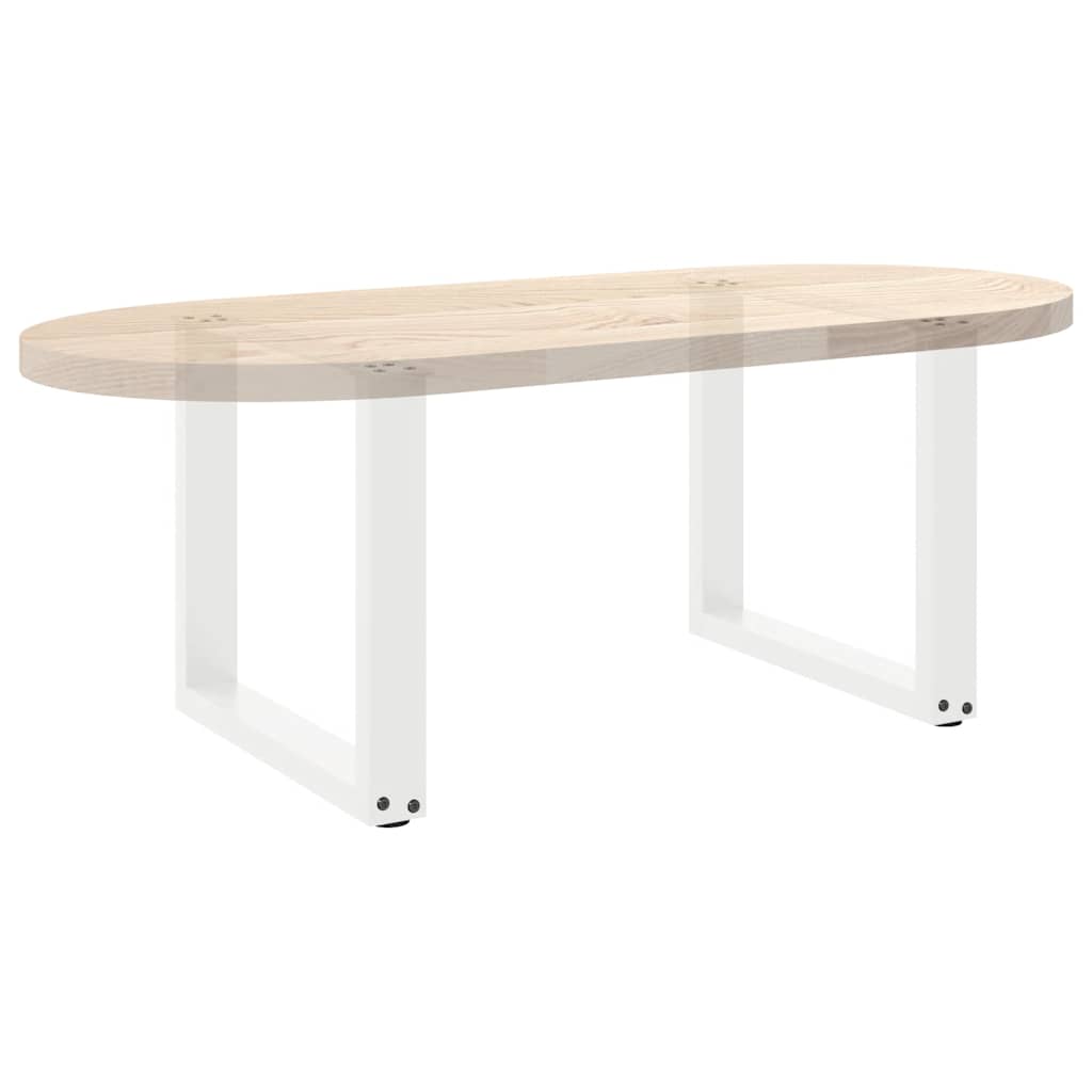 Coffee table legs, 2 pcs., white, 50x(42-43) cm, steel, U-shaped