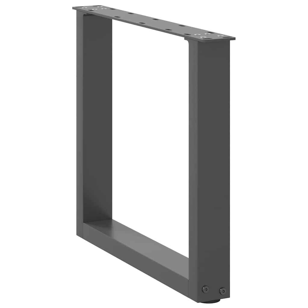 Kavos staliuko kojelės, 2 vnt., antracito spalvos, 50x(42-43) cm, plienas