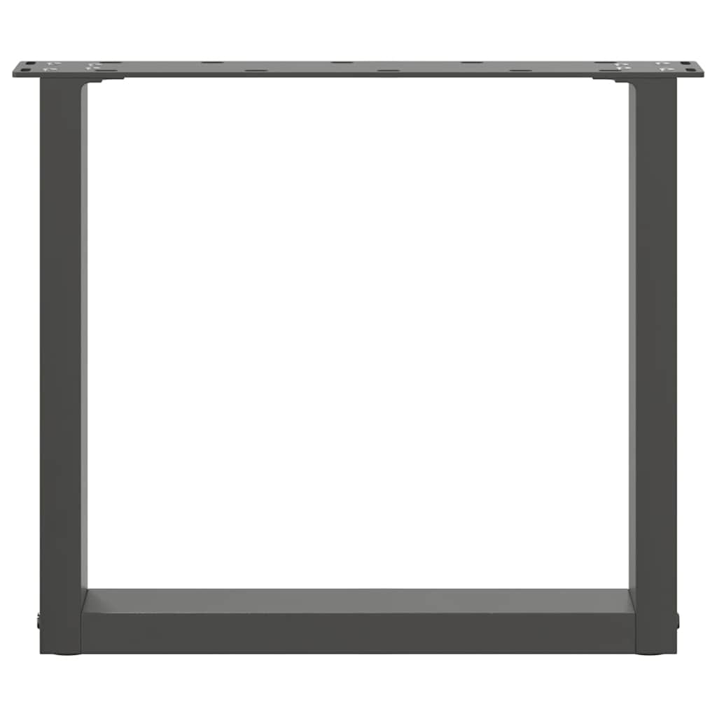 Kavos staliuko kojelės, 2 vnt., antracito spalvos, 50x(42-43) cm, plienas