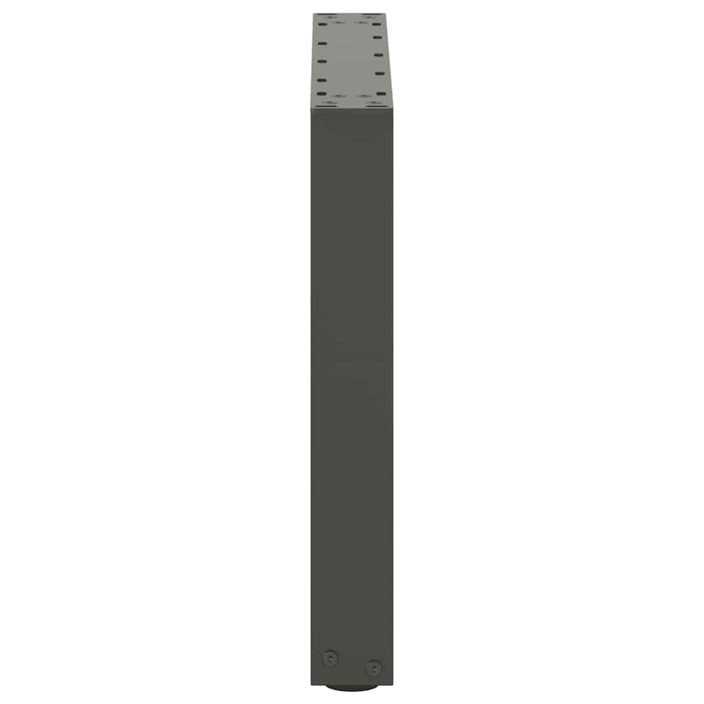 Kavos staliuko kojelės, 2 vnt., antracito spalvos, 50x(42-43) cm, plienas