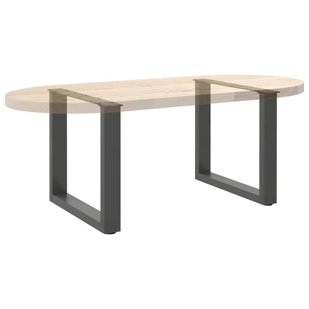 Kafijas galdiņa kājas, 2 gab., antracīta krāsas, 50x(42-43) cm, tērauds